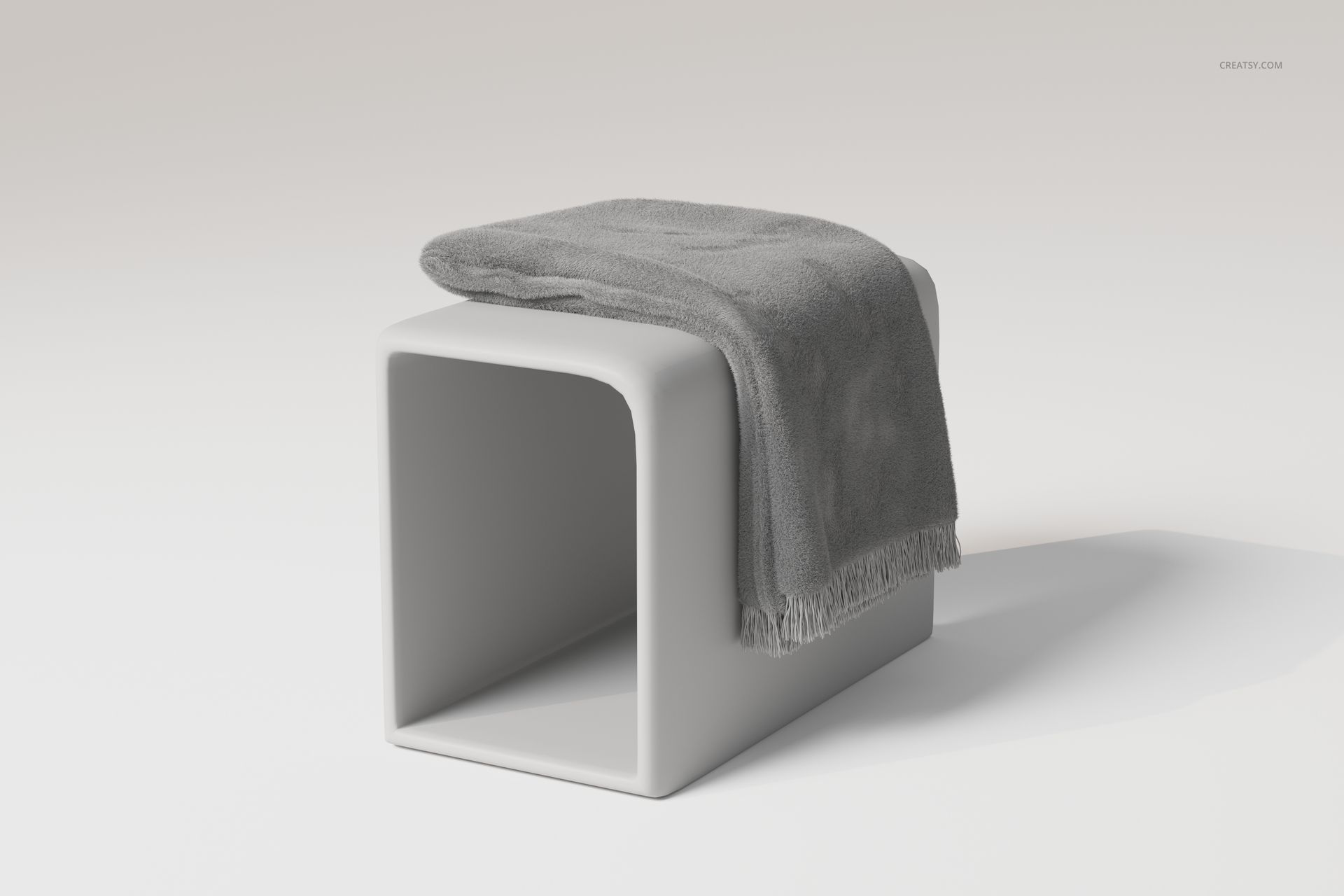 Fringe Blanket on Pedestal 3D Model - mockup screenshot 4