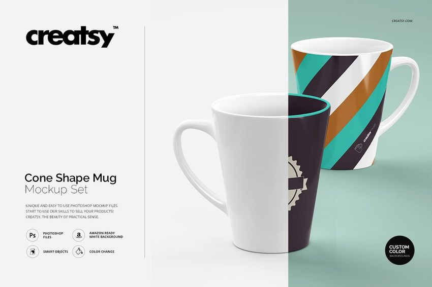 Cone Shape Mug Mockup Set - mockup screenshot 1