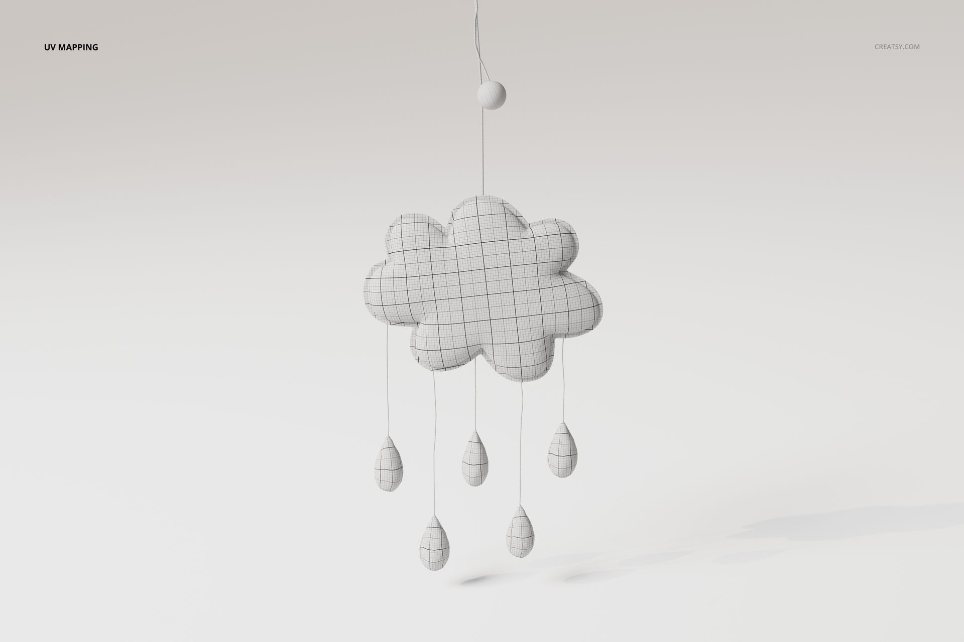 Raining Cloud Baby Mobile 3D Model - mockup screenshot 5