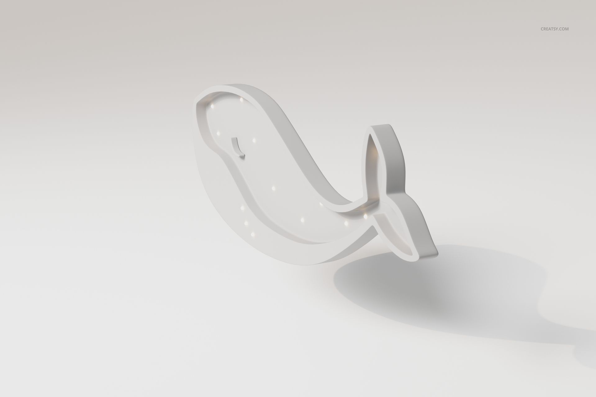 Whale Wall Lamp 3D Model - mockup screenshot 3