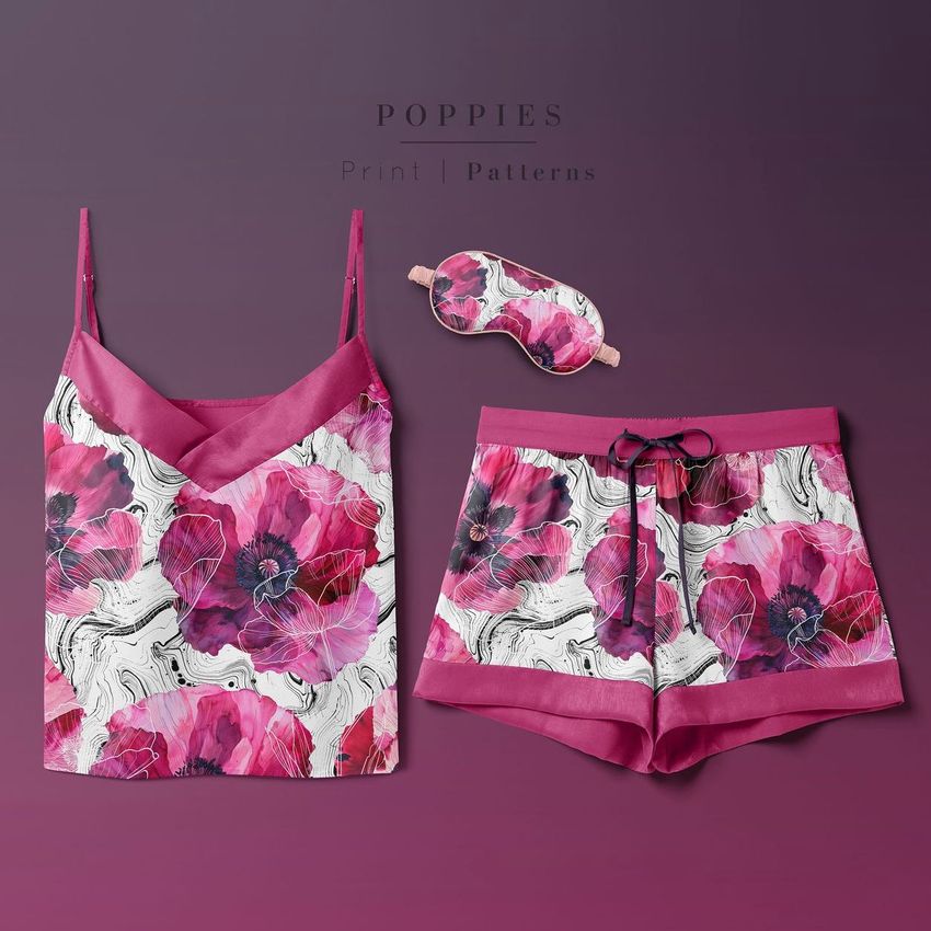 Poppies Floral Pattern  by Tashi Studio - Files in Use example