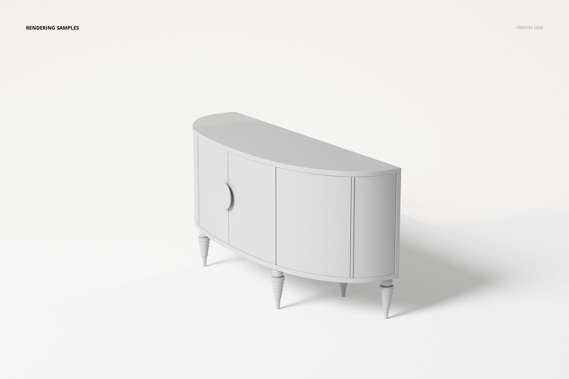 Sideboard With Rounded End - mockup screenshot 2