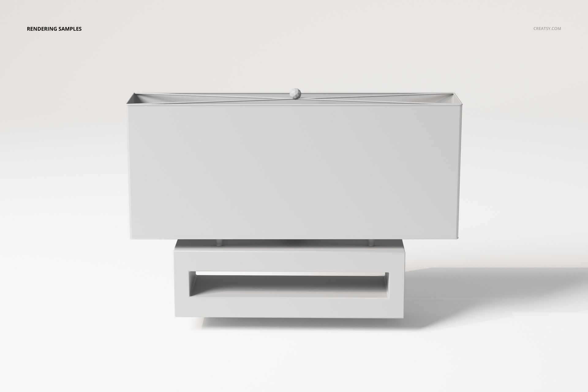 Rectangular wall lamp with a modern geometric design in white, shown from a front view against a light background.