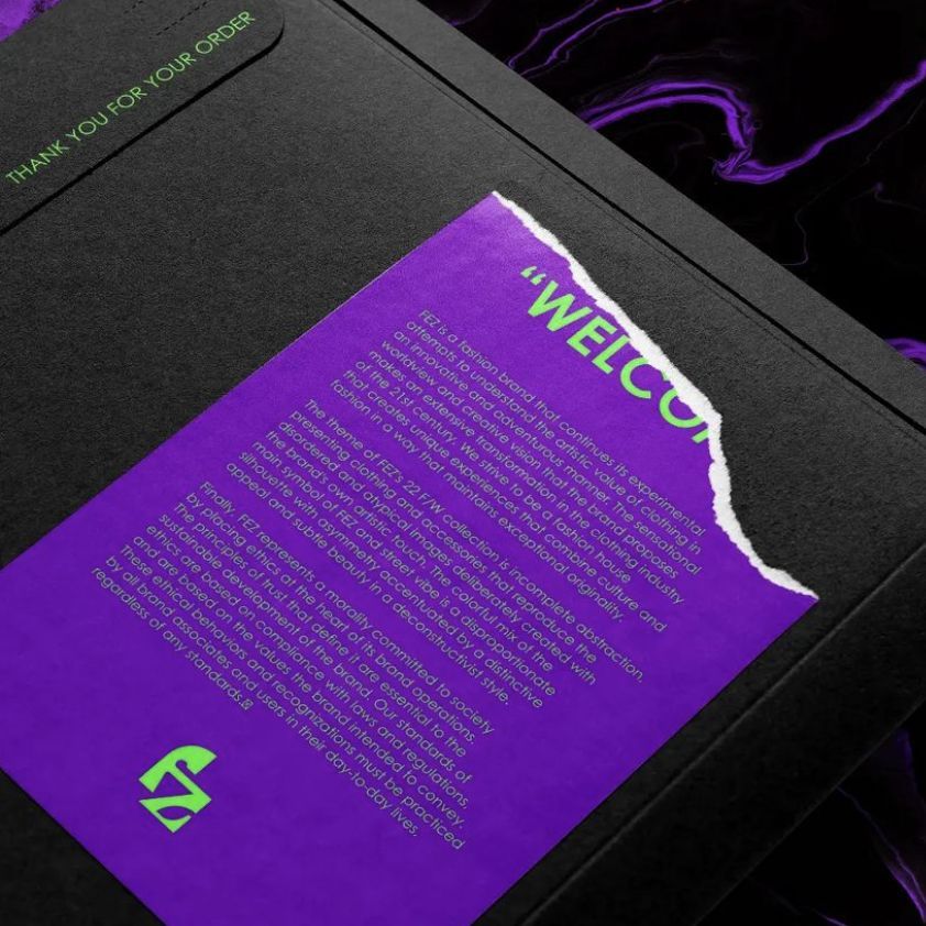 Fez Visual Identity  by Dear Design  - Files in Use example