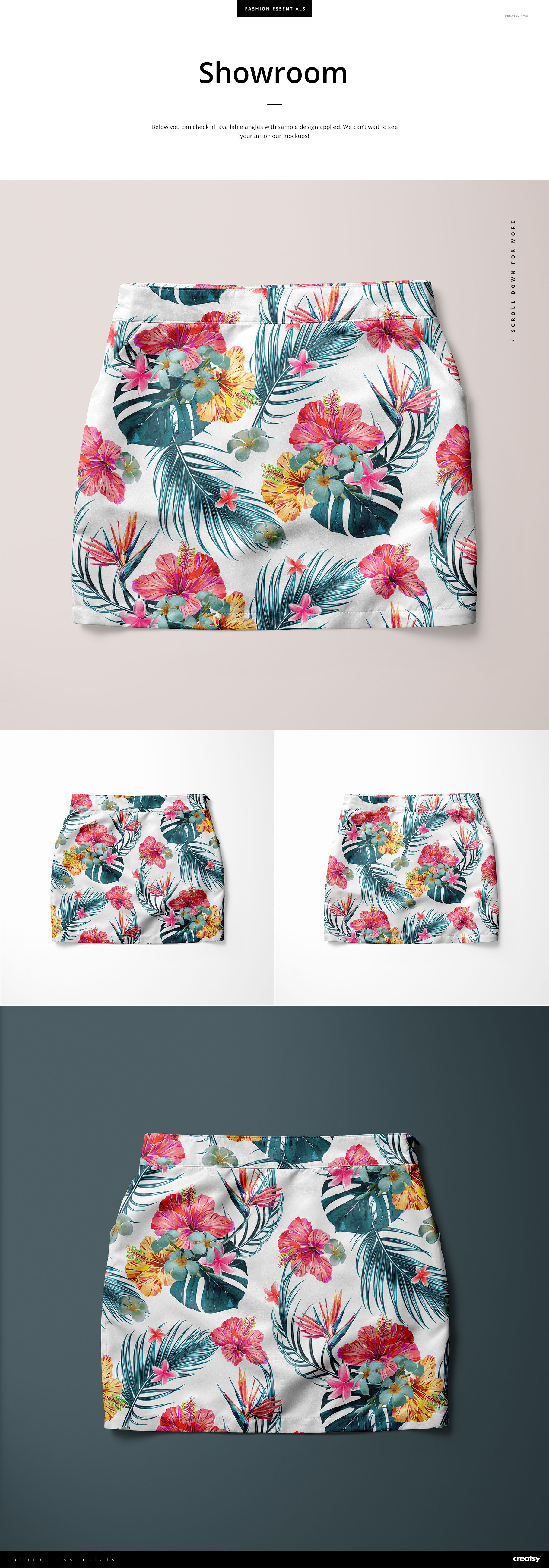 Women’s Polyester Skirt Mockup Set - mockup screenshot 4