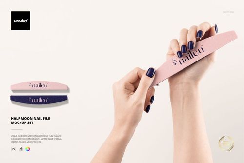 Half Moon Nail File Mockup Set - mockup preview 1