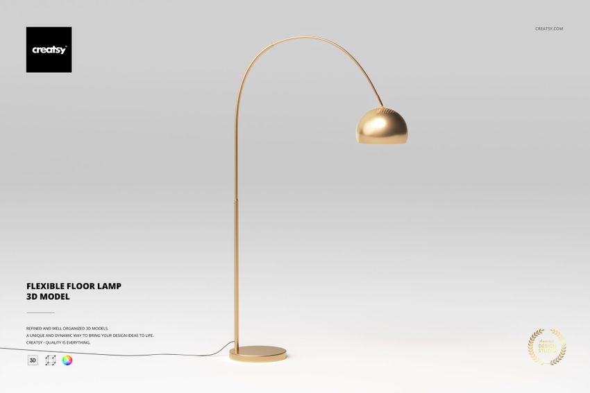 Flexible Floor Lamp 3D Model - mockup screenshot 1