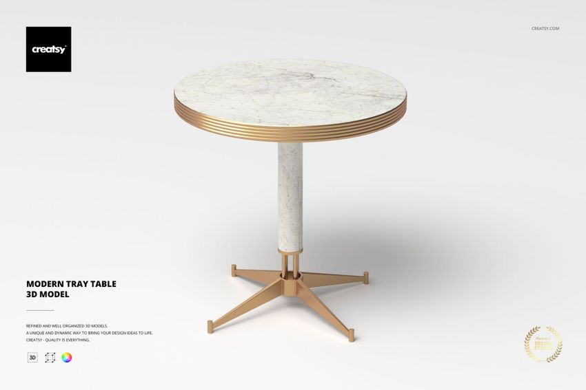 Modern Tray Table 3D Model - mockup screenshot 1