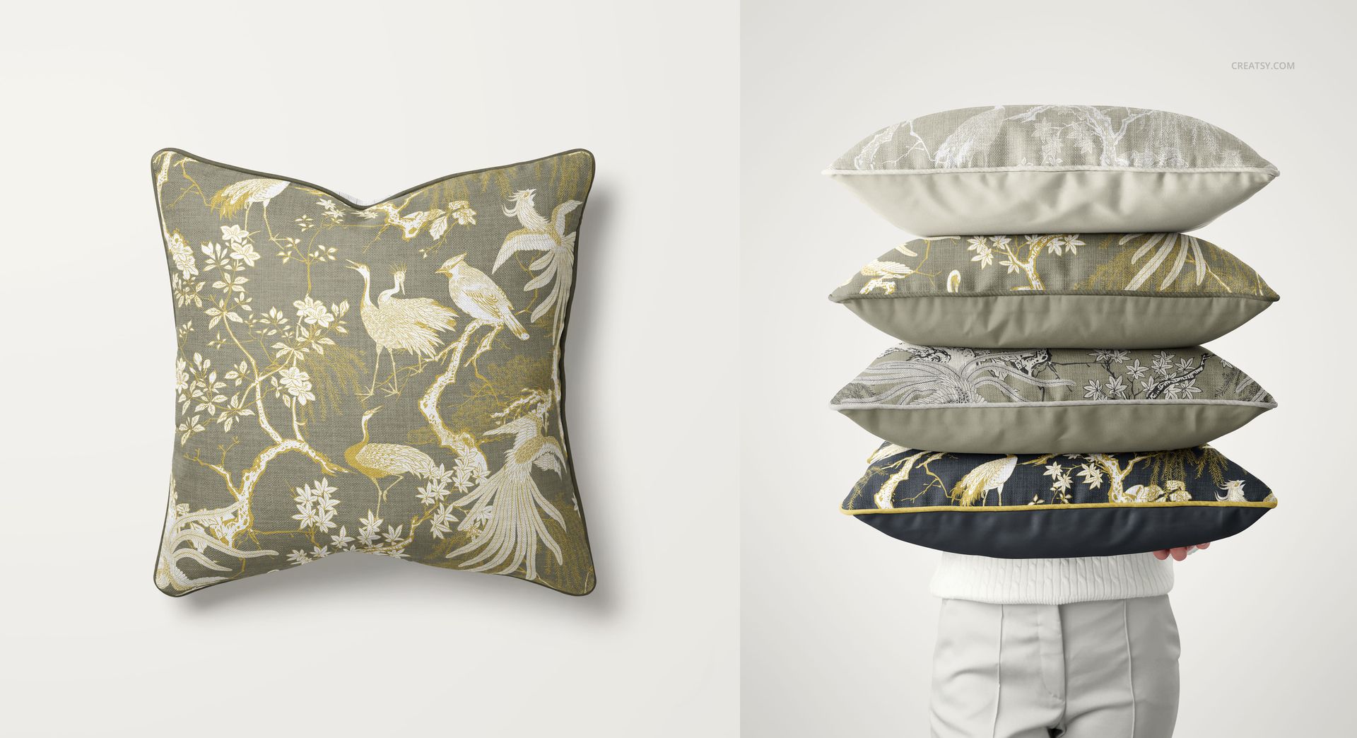 Reversible Piped Cushions Mockup Set - mockup screenshot 15