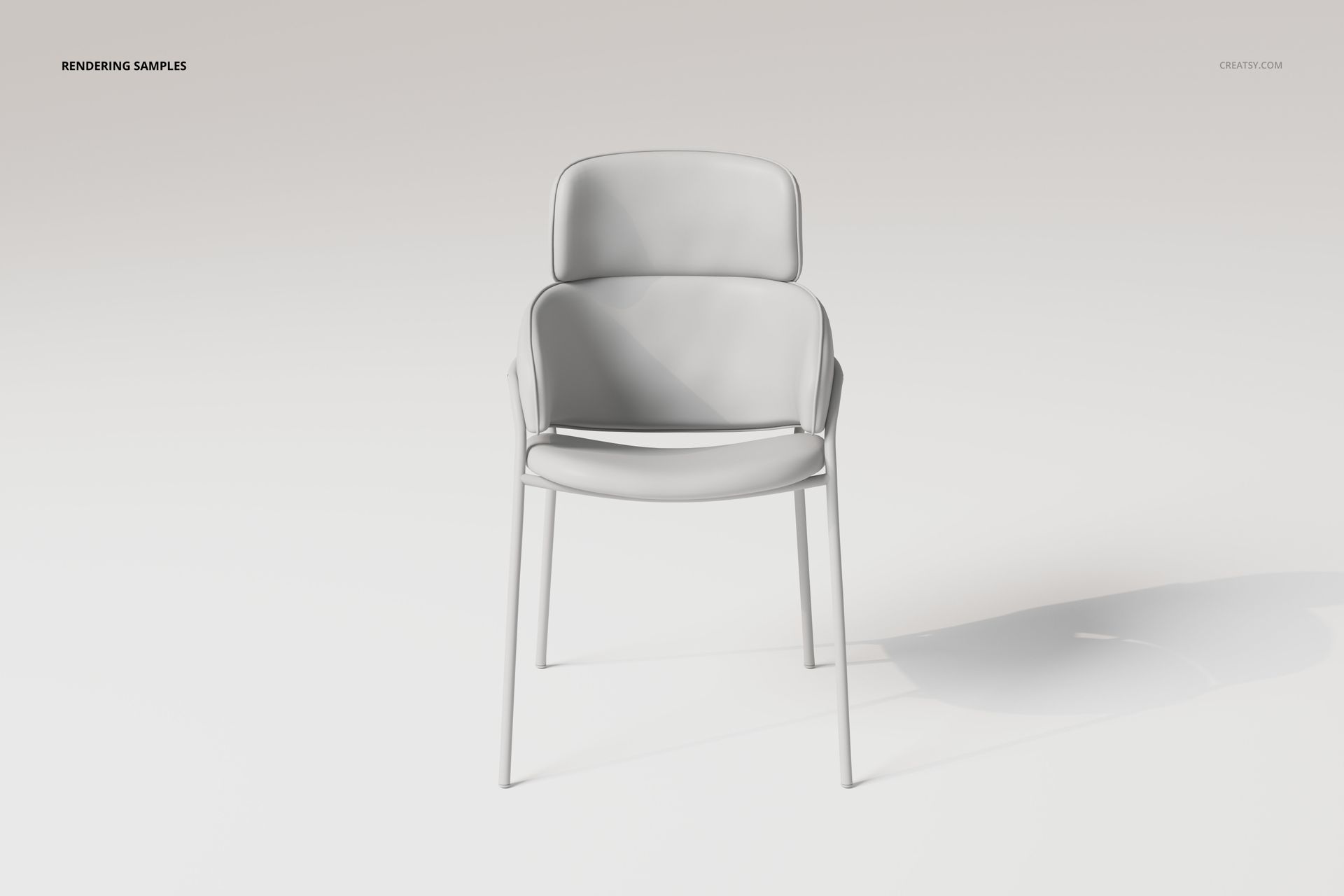 Modern Arm Dining Chair 3D Model - mockup screenshot 2