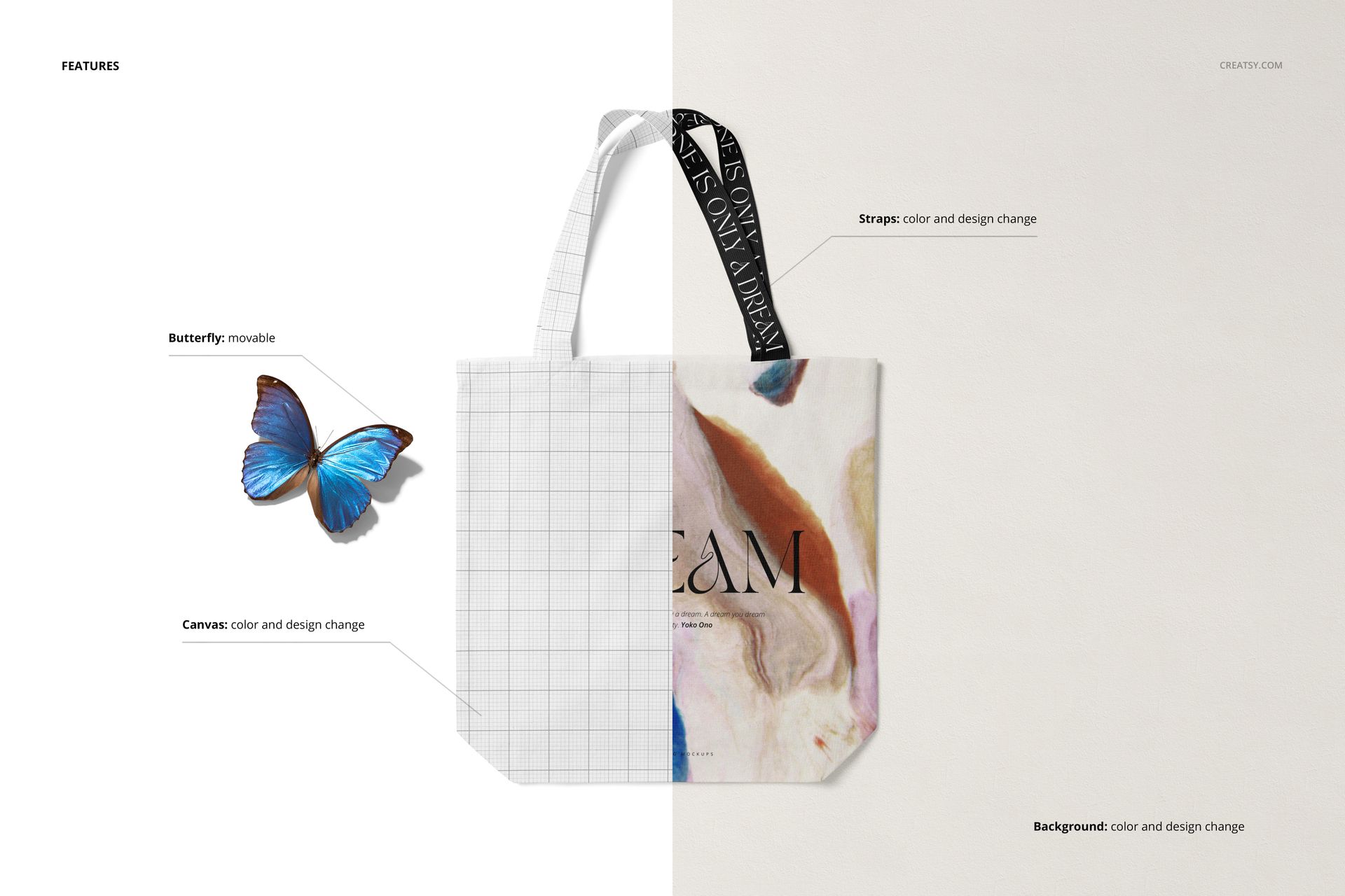 Shopper Canvas Bag Mockup Set - mockup screenshot 3