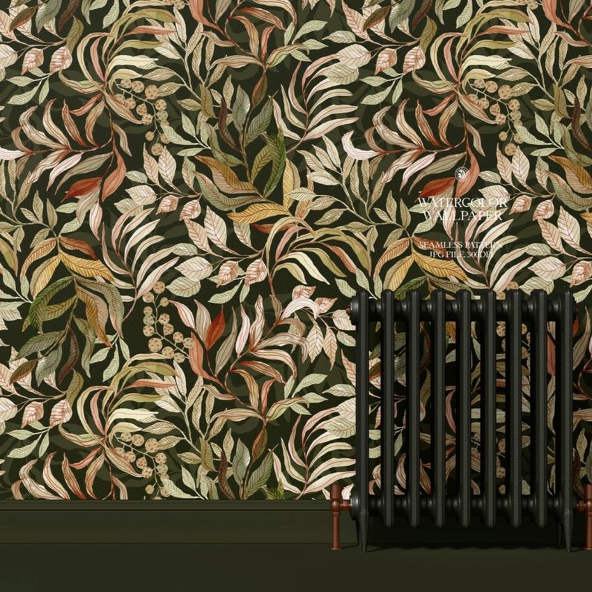 Leaves Watercolor Wallpaper by Webvilla Studio - Files in Use example