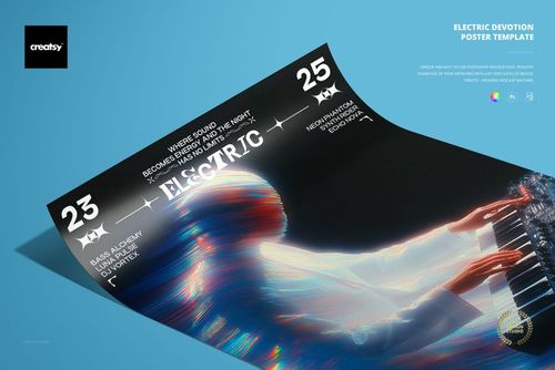 Electric Devotion Poster Template - mockup preview 1