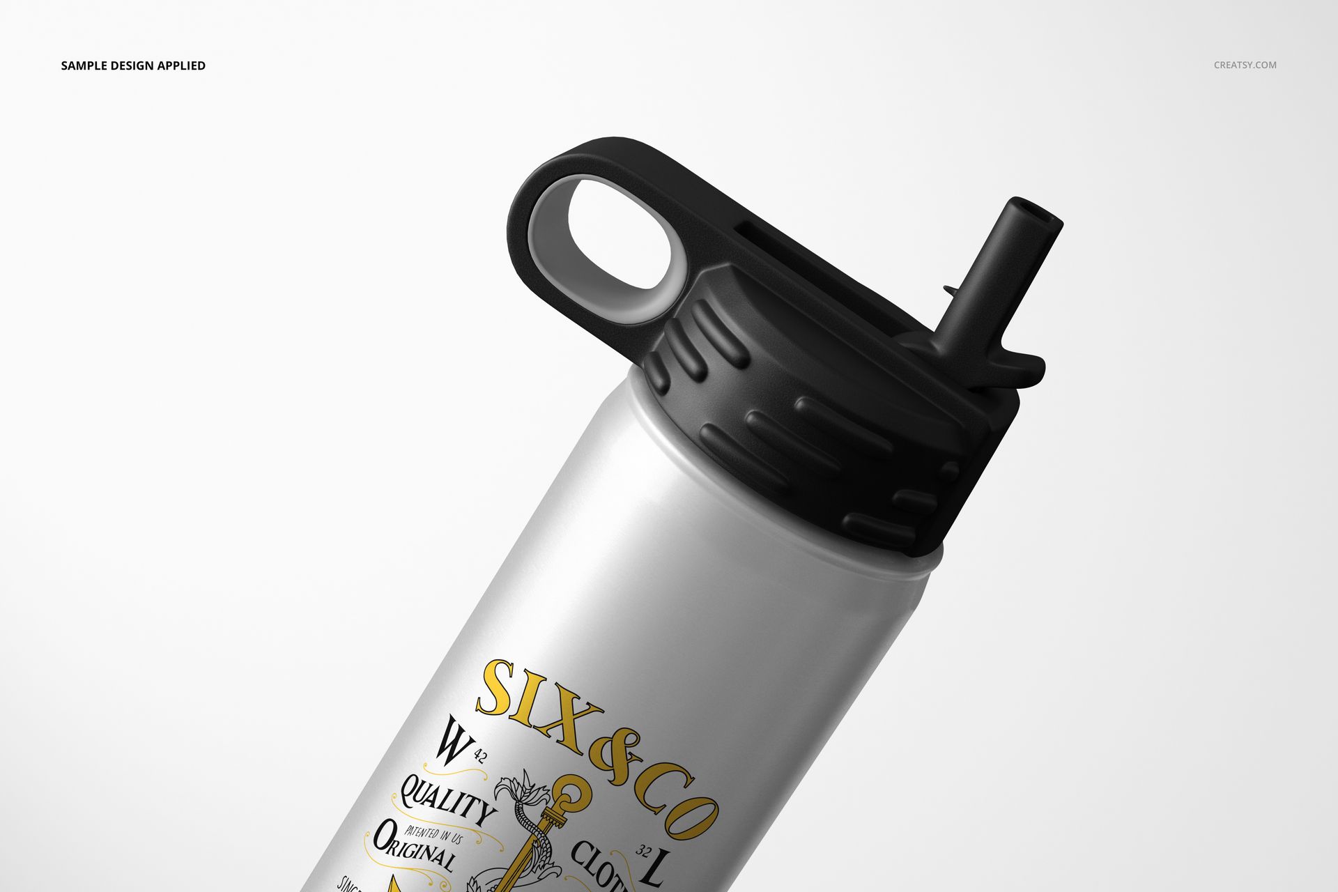 Stainless Steel 20 oz. Water Bottle Mockup Set - mockup screenshot 5