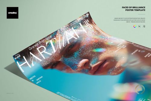 Faces of Brilliance Poster Template - mockup preview 1