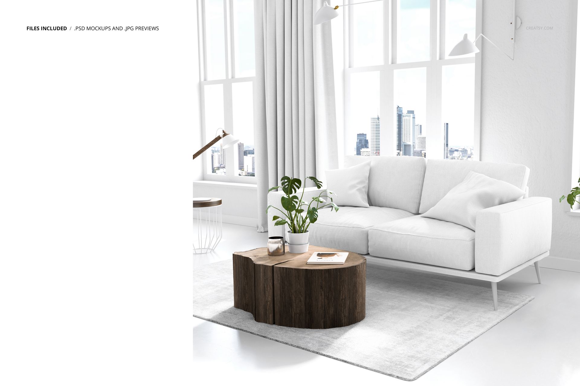 Loft Living Room Mockup Set - mockup screenshot 2