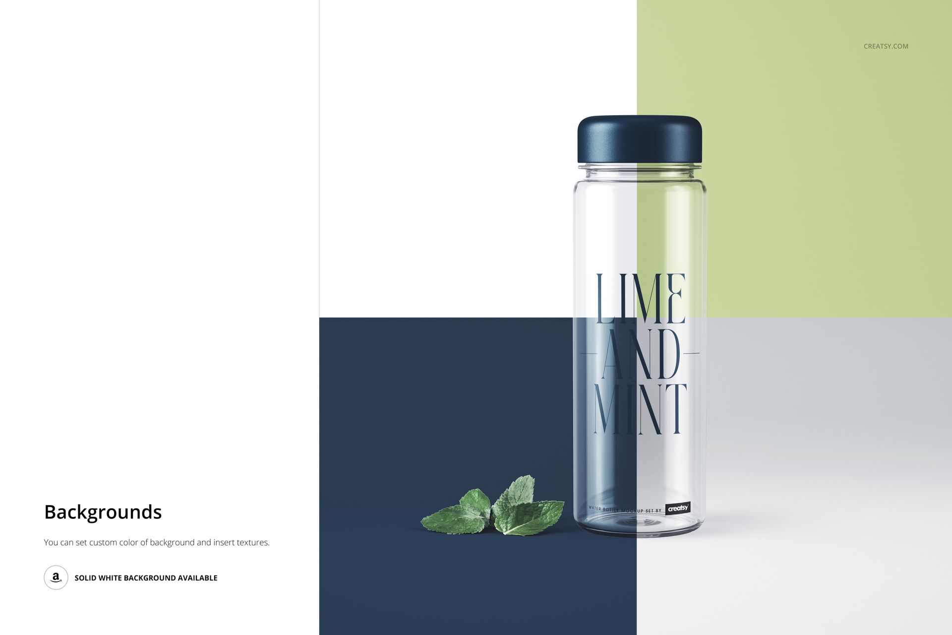 Clear Water Bottle Mockup Set - mockup screenshot 10