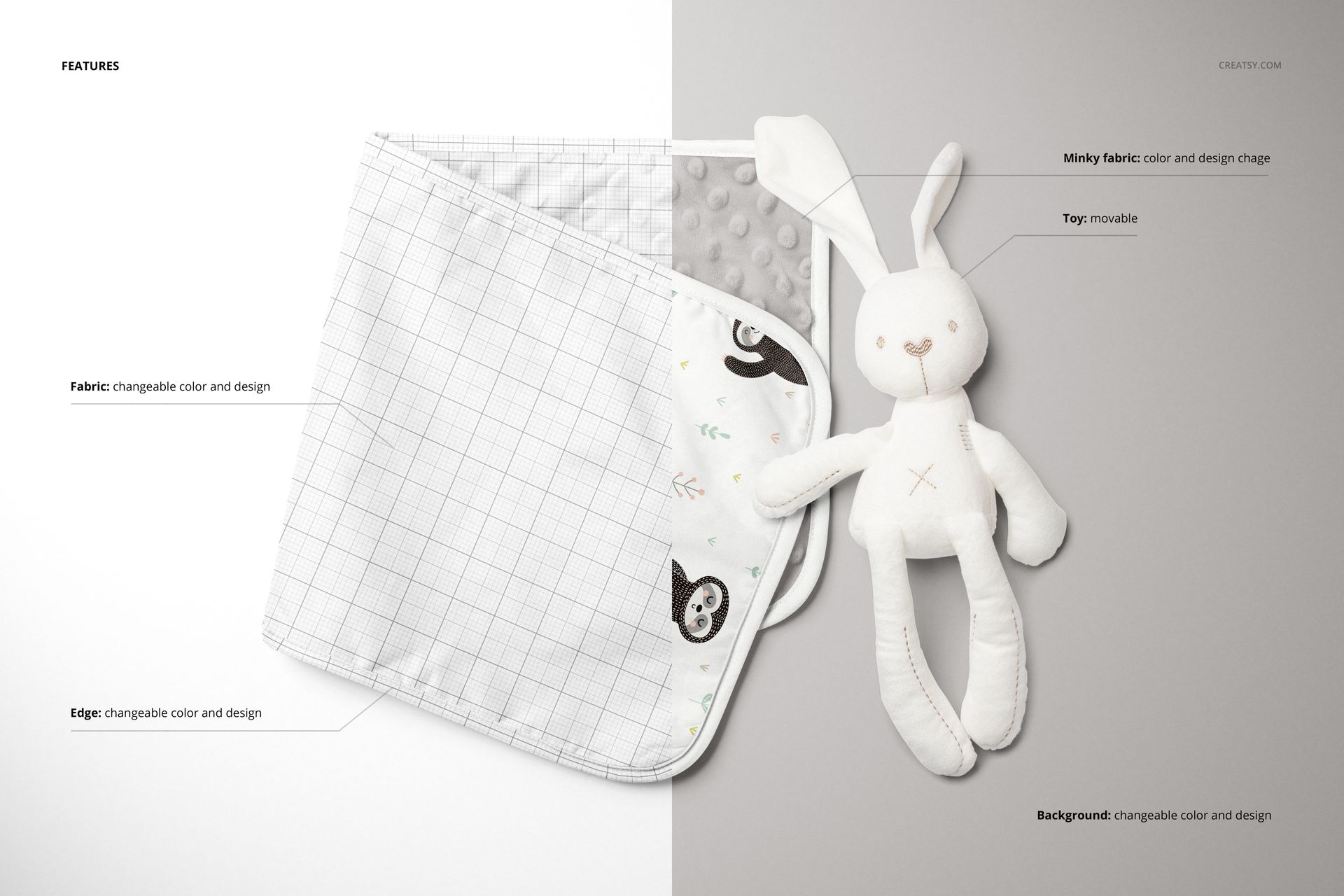 Minky Burp Cloth Mockup Set (06/LFv.2) - mockup screenshot 4