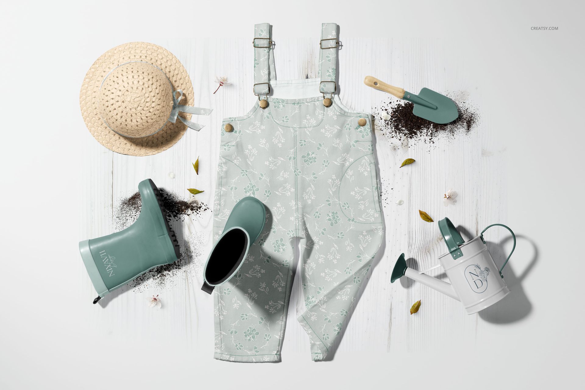 Little Gardener Dungarees Mockup Set - mockup screenshot 6