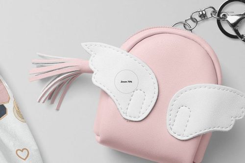 Front view of a baby harem shorts PSD mockup with pastel pink and white colors, set on a light background.