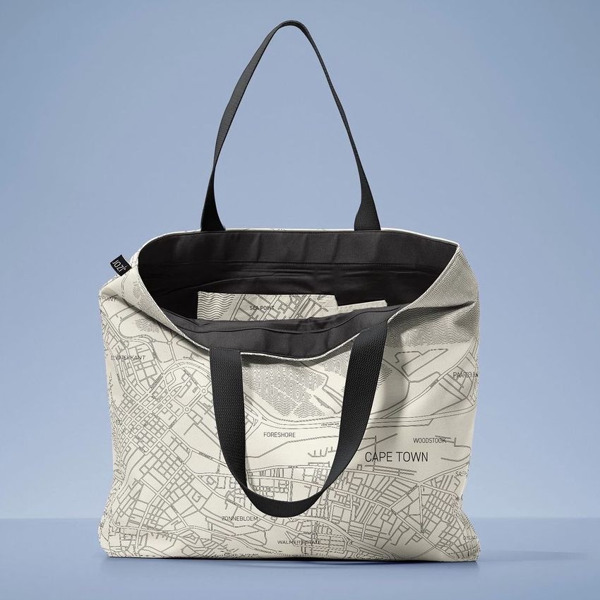 Tote Bags - Street Map by Love Jozi - Files in Use example