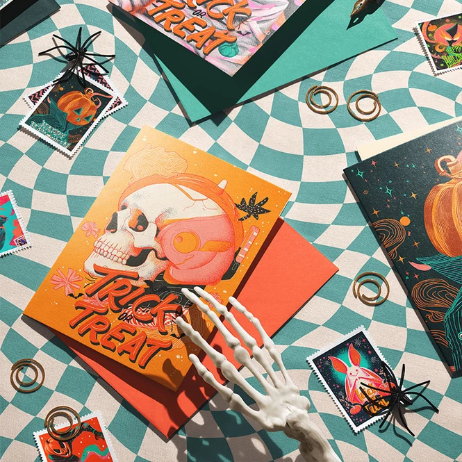 For Halloween card designers