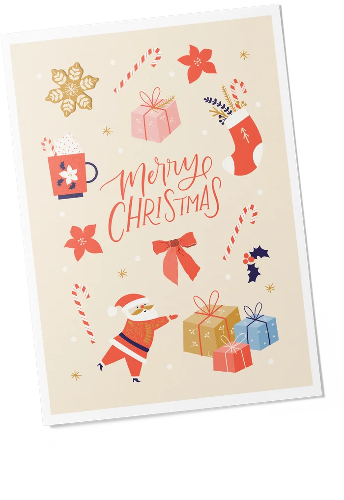 Christmas greeting card decoration